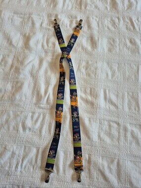 Vintage children's suspenders featuring a Tom and Jerry cartoon print EUC